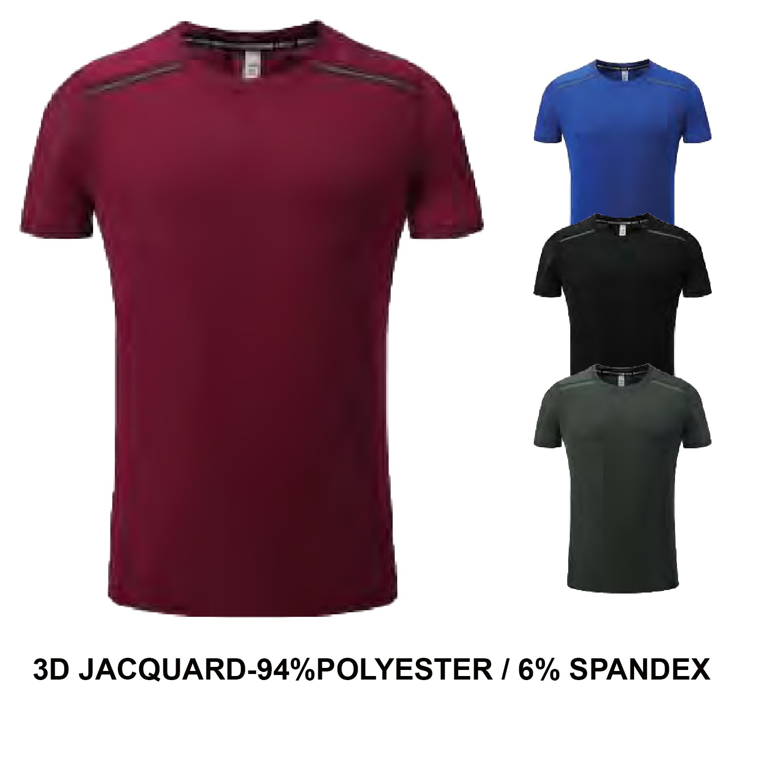 Men's Running Short Sleeve T-Shirt - Stock Style 4