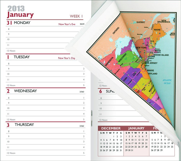 Executive Vinyl Weekly Pocket Planner 6