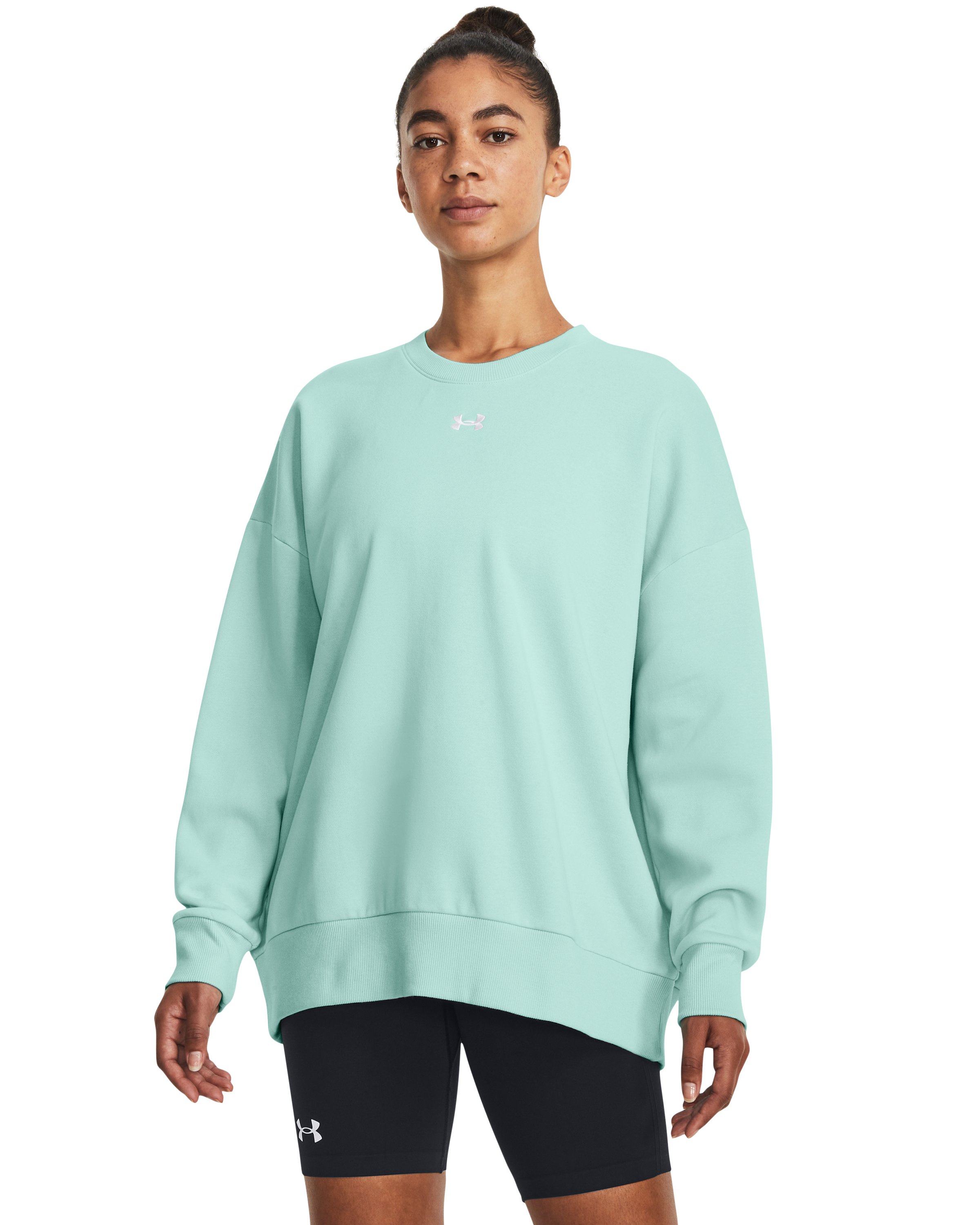 UA Rival Fleece Oversized Women's Crew, custom hoodie or sweatshirt with logo imprint 7