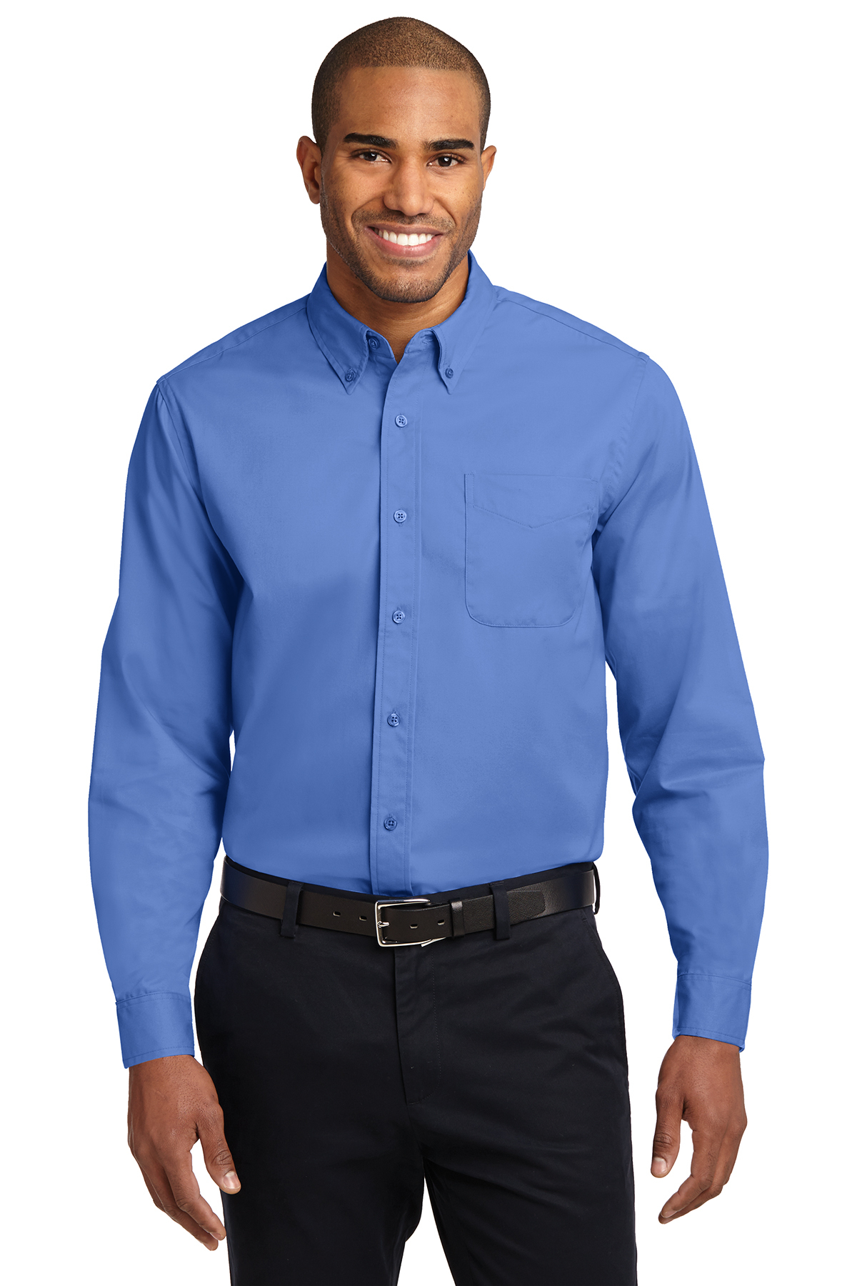 Men's Long Sleeve Oxford Button-Down Easy Care Shirts 5