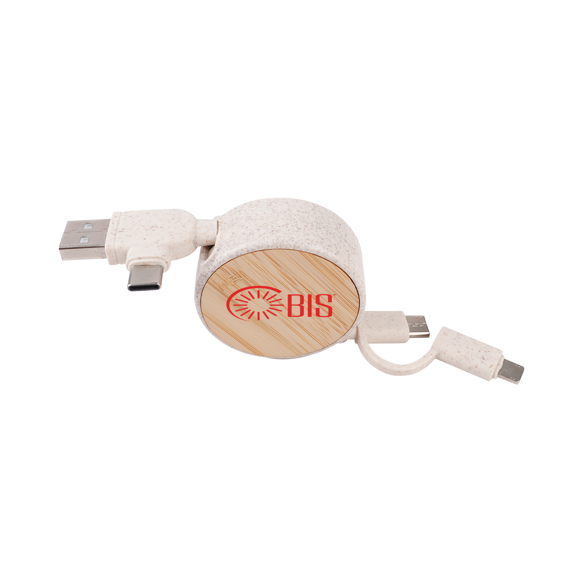 Eco-Friendly Retractable Cable with Type-C/USB 5