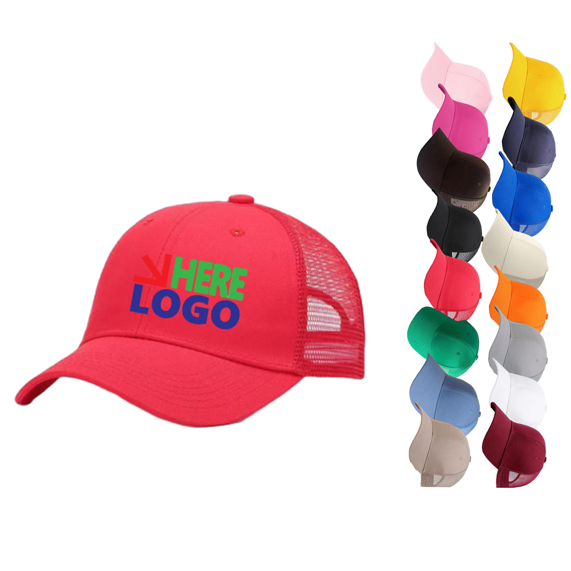 Multi Colored Mesh Breathable Comfortable Baseball Cap 1