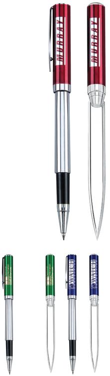 Runt IV Cap-Off Brass Rollerball Pen & Letter Opener 1