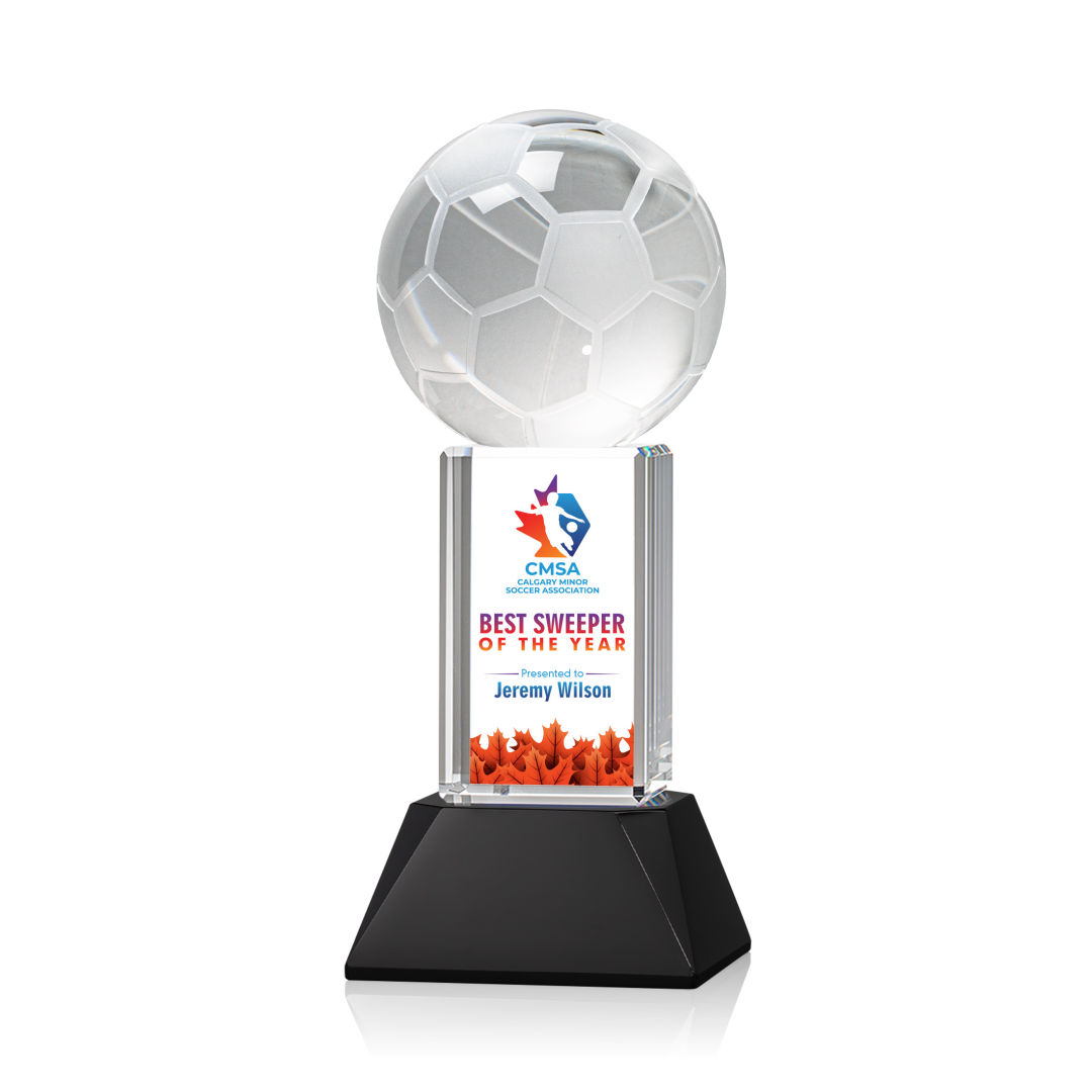 Soccer Ball VividPrint™ Award on Stowe - Black 9