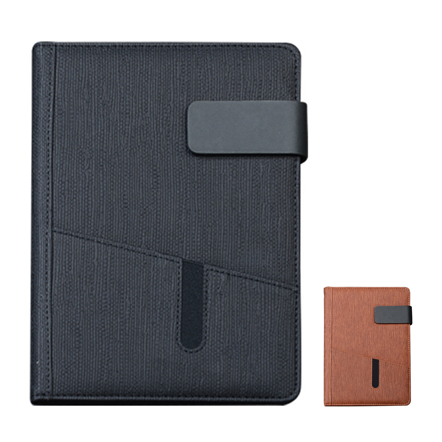 A5 PU Leather Magnetic Closure Notebook w/ Pocket 7