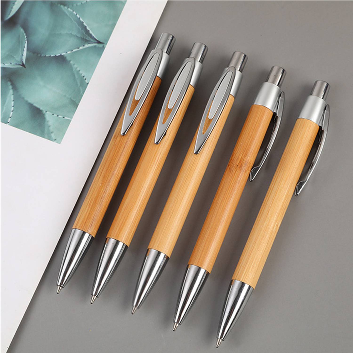 School Eco-Frendly Bamboo Neutral Pens 5