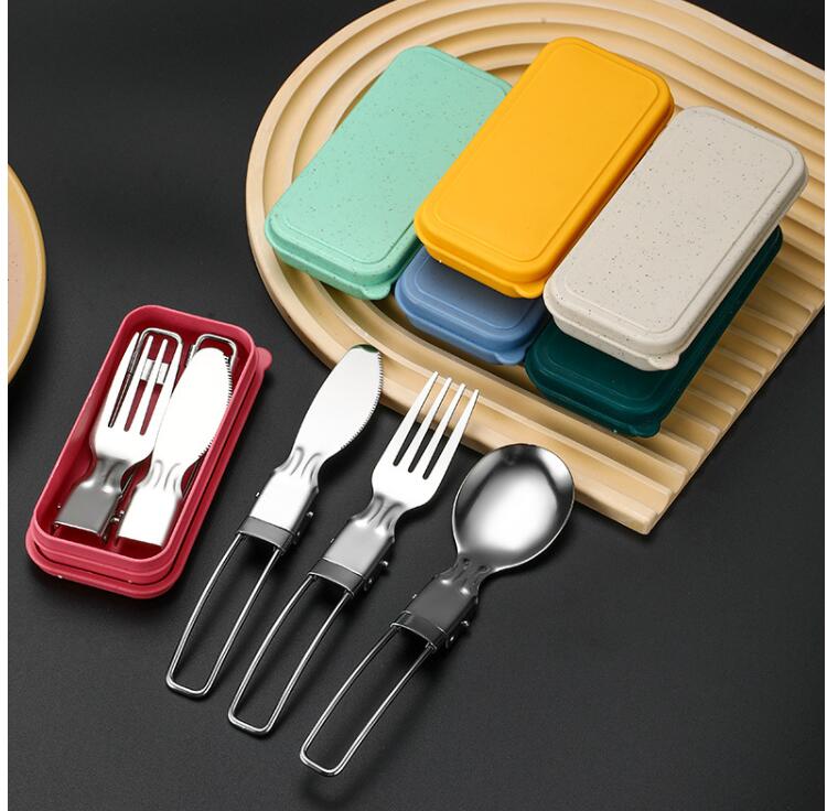Folding Camping Utensil 3 Pcs Travel Cutlery Set 5