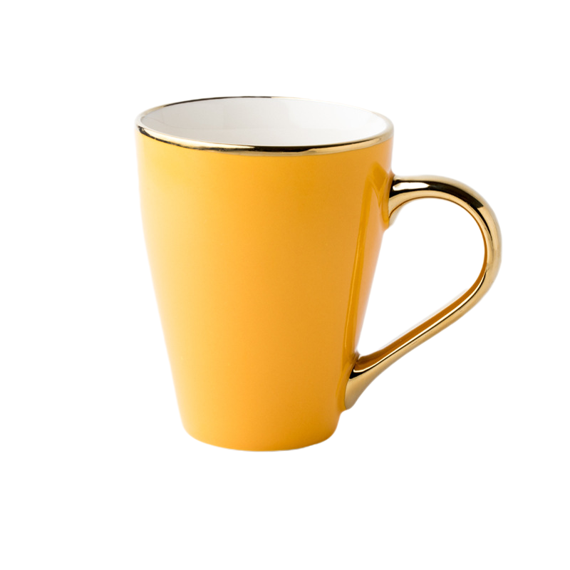 12 oz. Advertising Golden Handle Ceramic Mugs for Coffee Tea 13