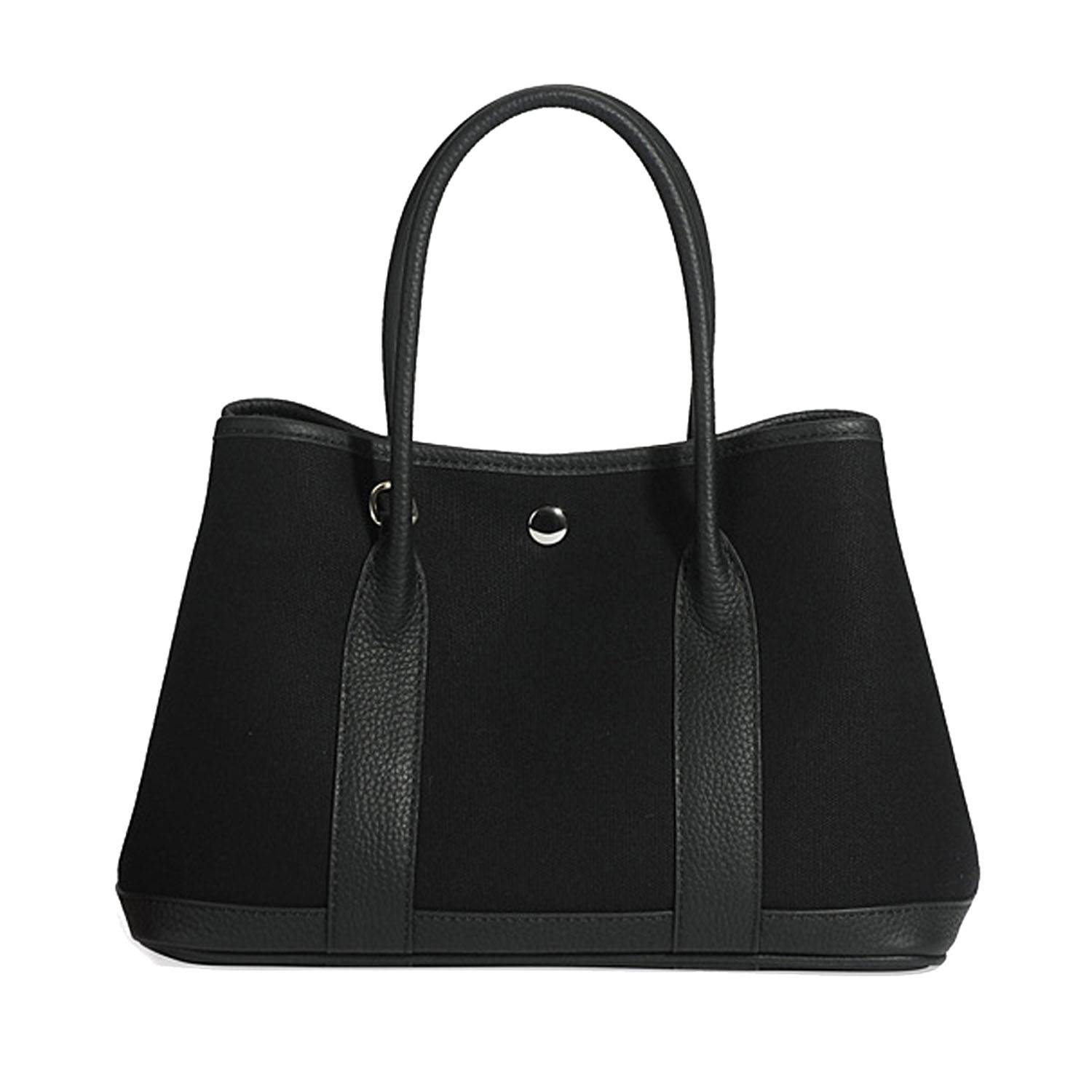 Spacious Tote Bag w/ Genuine Leather Handles and Base 3