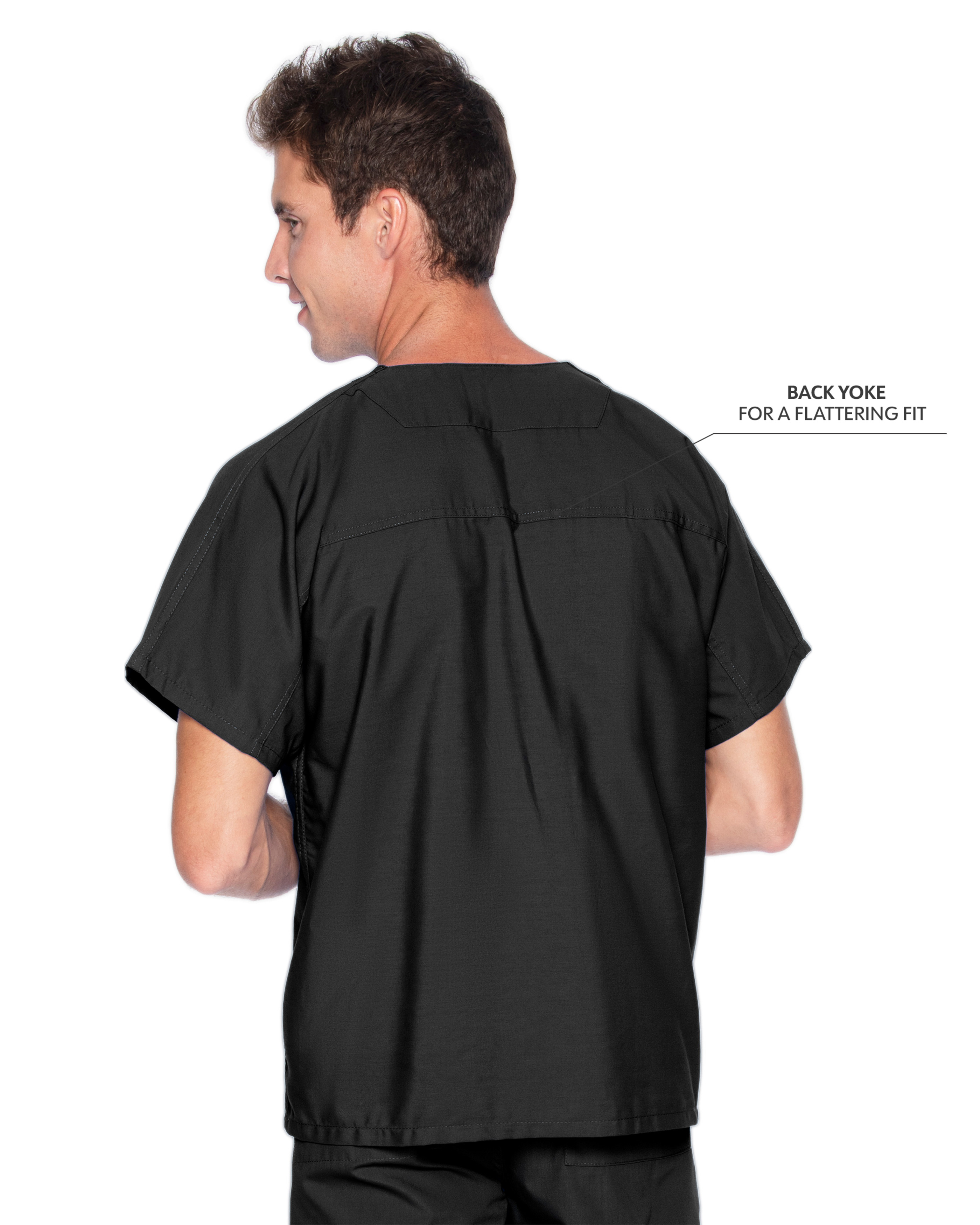 Landau - Essentials - Unisex One-Pocket Reversible V-Neck Top 14