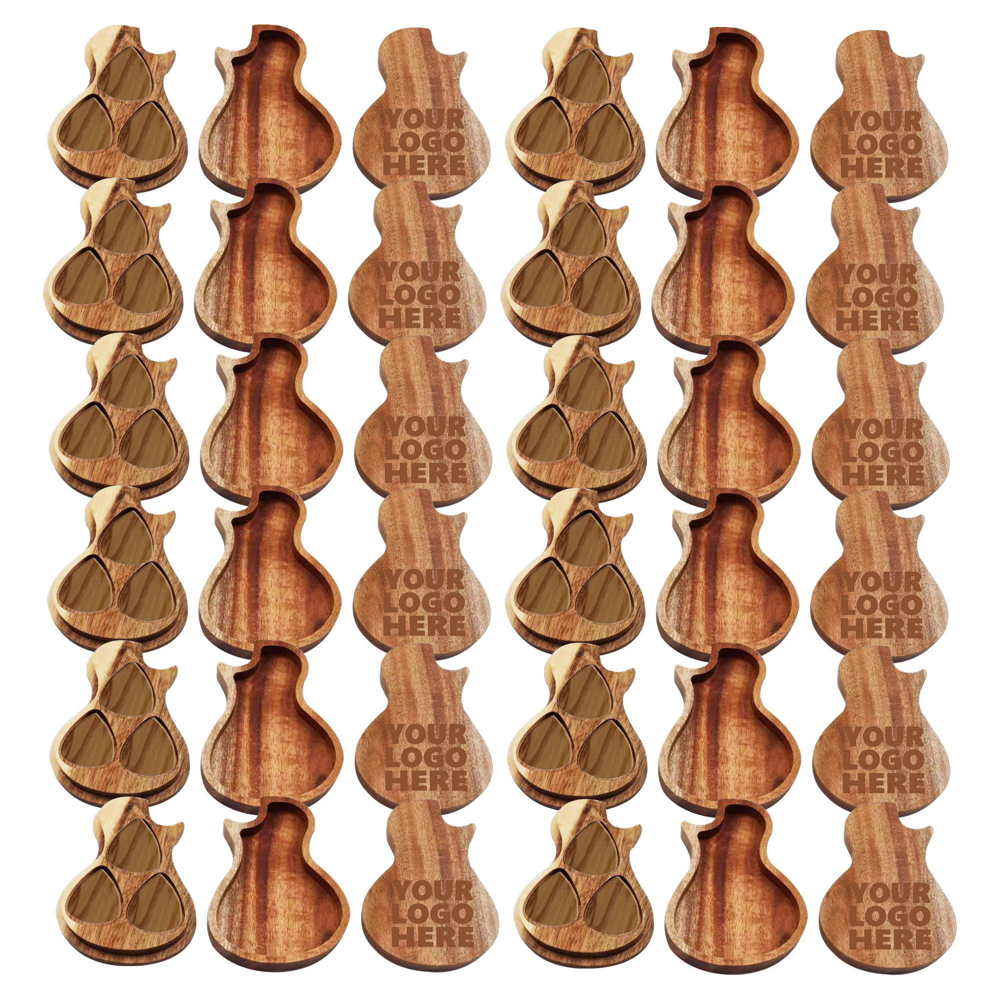 MOQ100 Guitar-Shaped Pick Storage Box 3