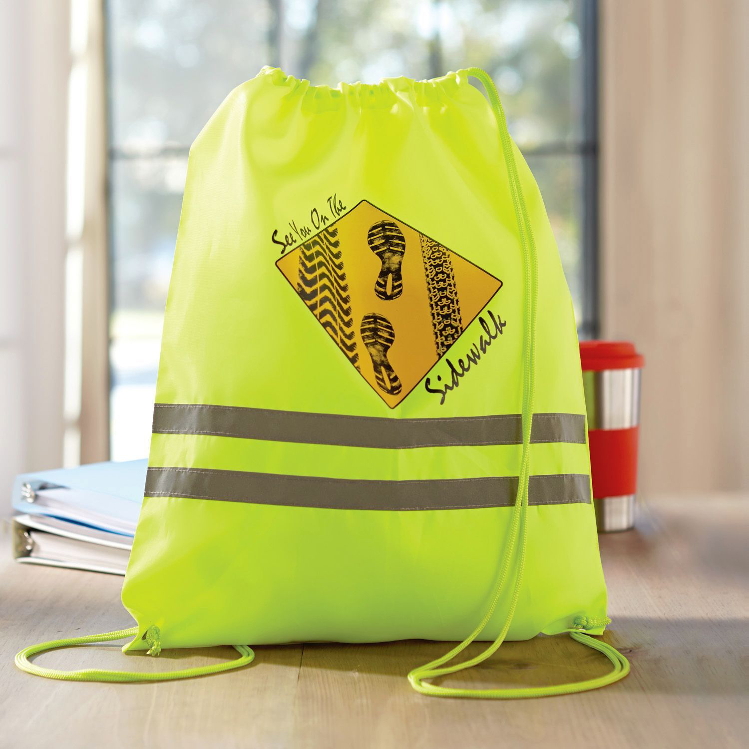 Reflective Drawstring Backpack 7
