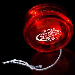 Clear & Clear 2 3/8" Light Up Glow LED Red LED Yo-Yo