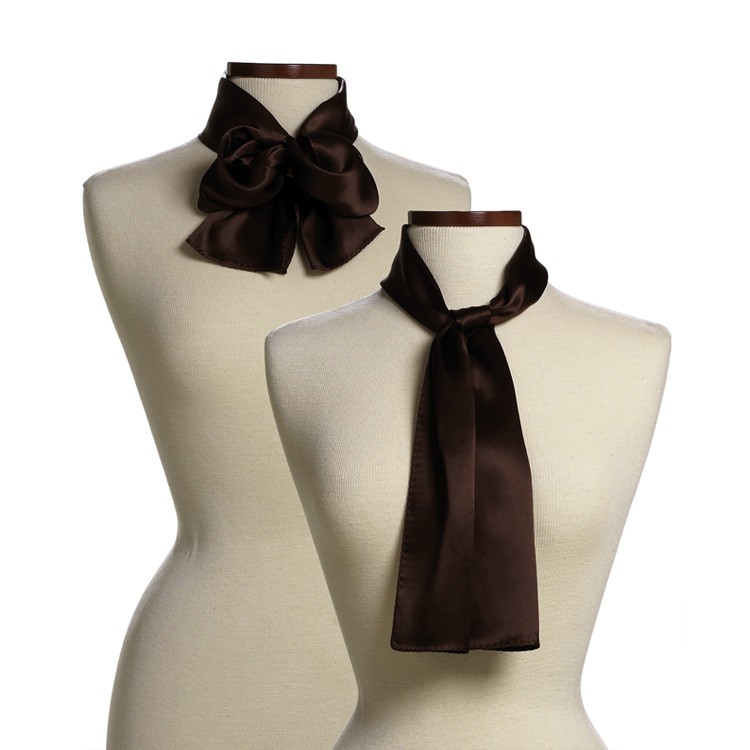 Brown Silk 10" x 54" Scarf 2