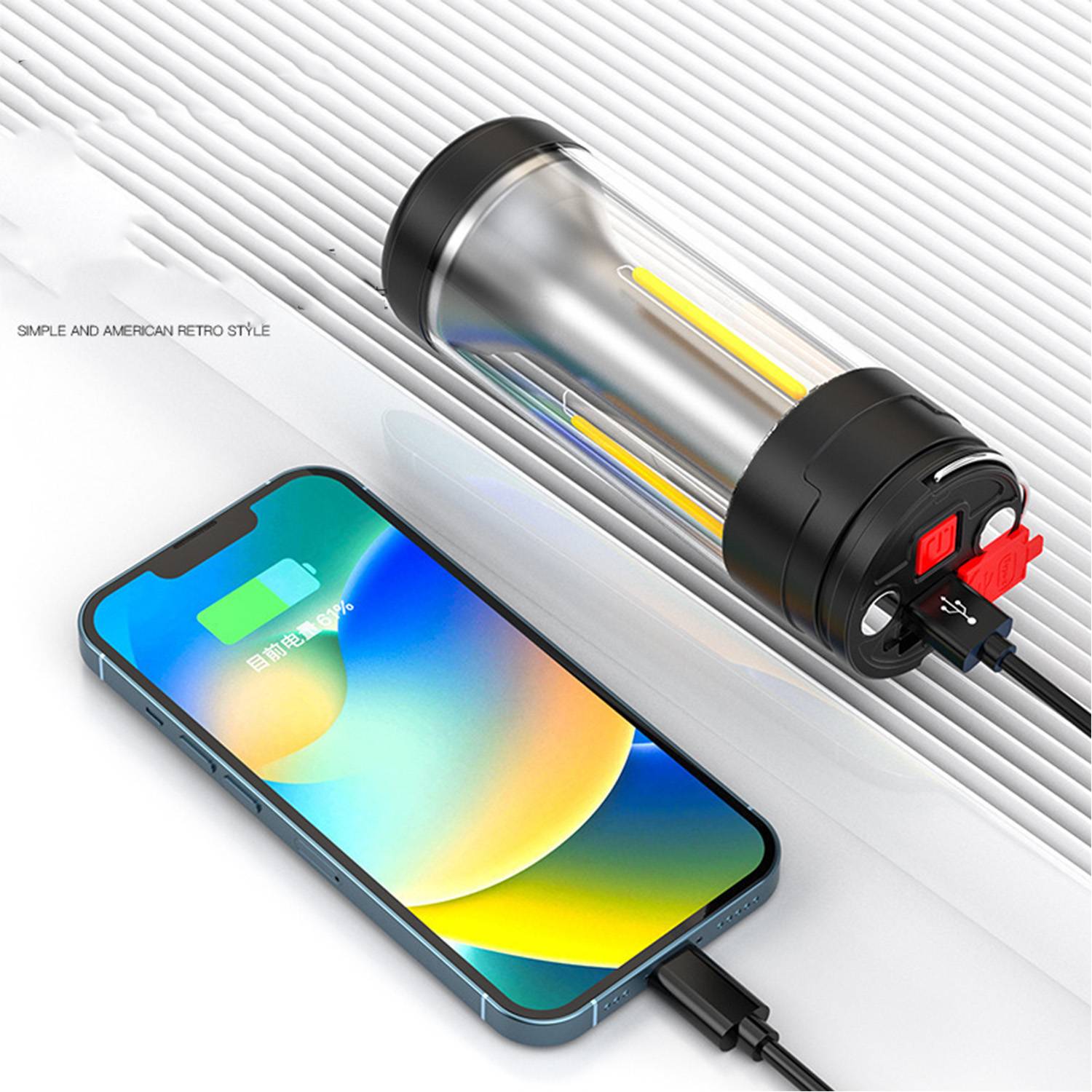 2000mAh Portable Rechargeable Magnetic Flashlight 6