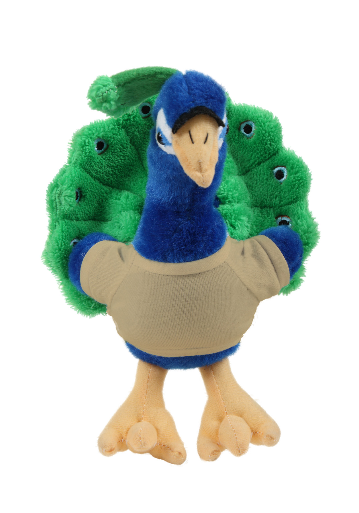 Soft Plush Sitting Peacock wearing a T-Shirt 16