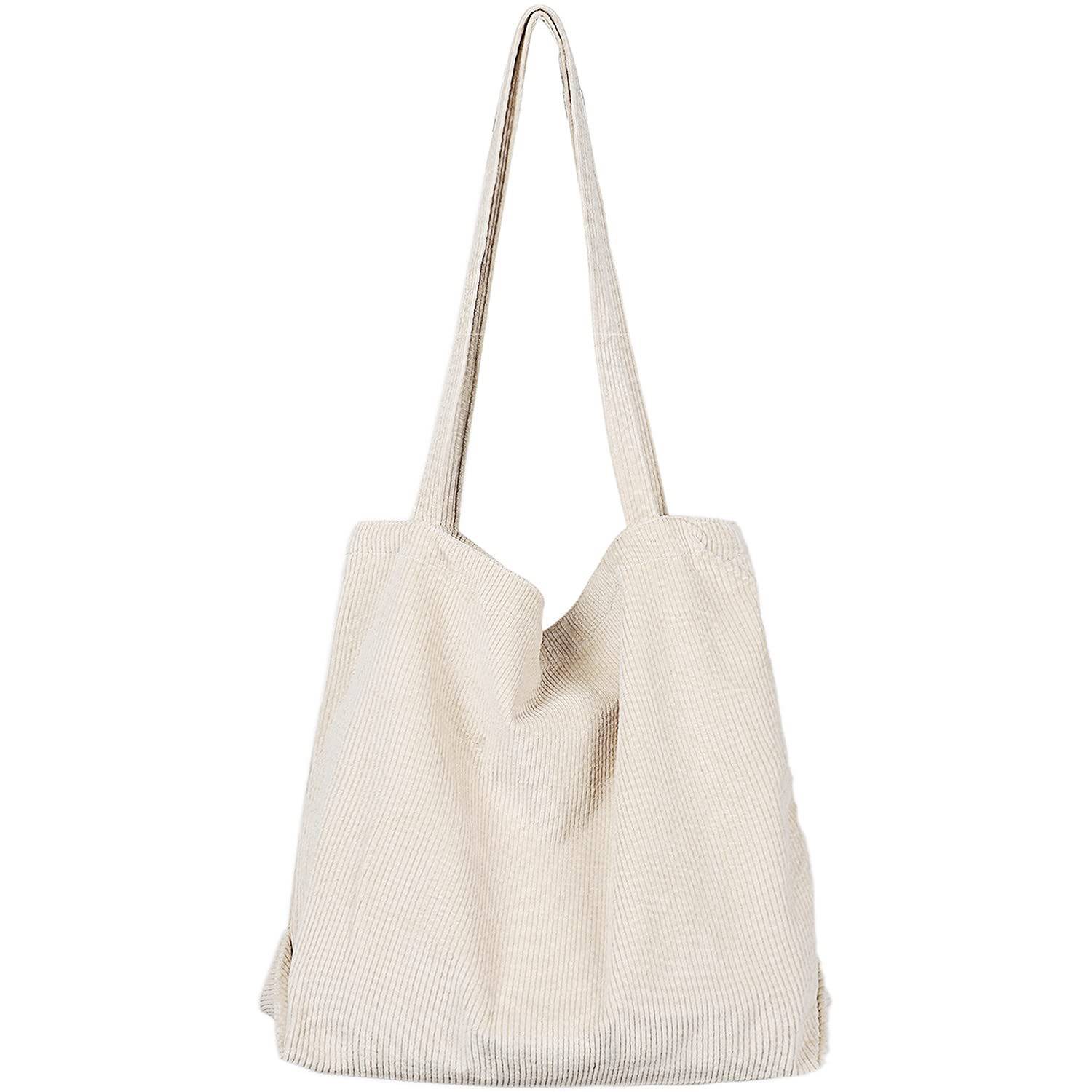 Corduroy Tote Bag for Women, custom tote bag with logo imprint 4