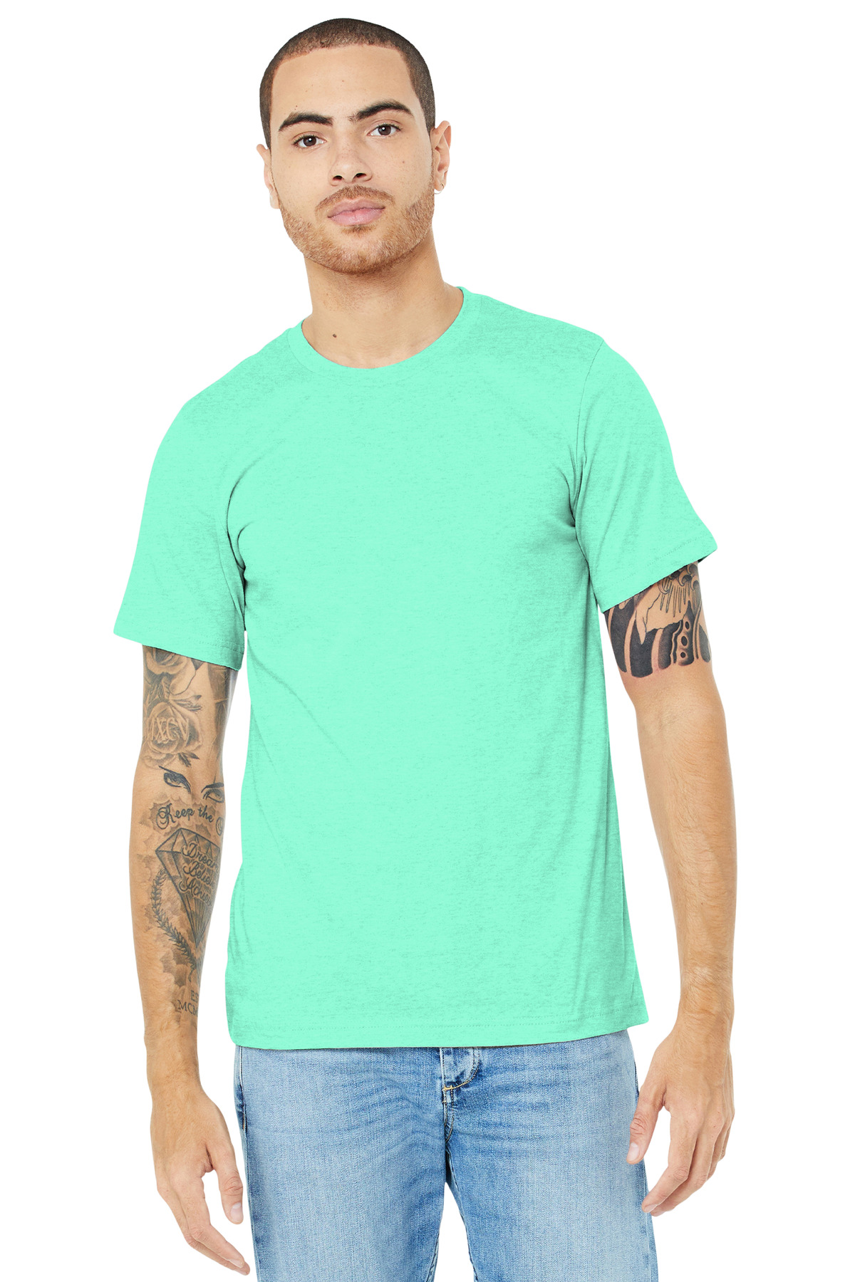 BELLA+CANVAS Unisex Heather CVC Short Sleeve Tee. BC3001CVC 227