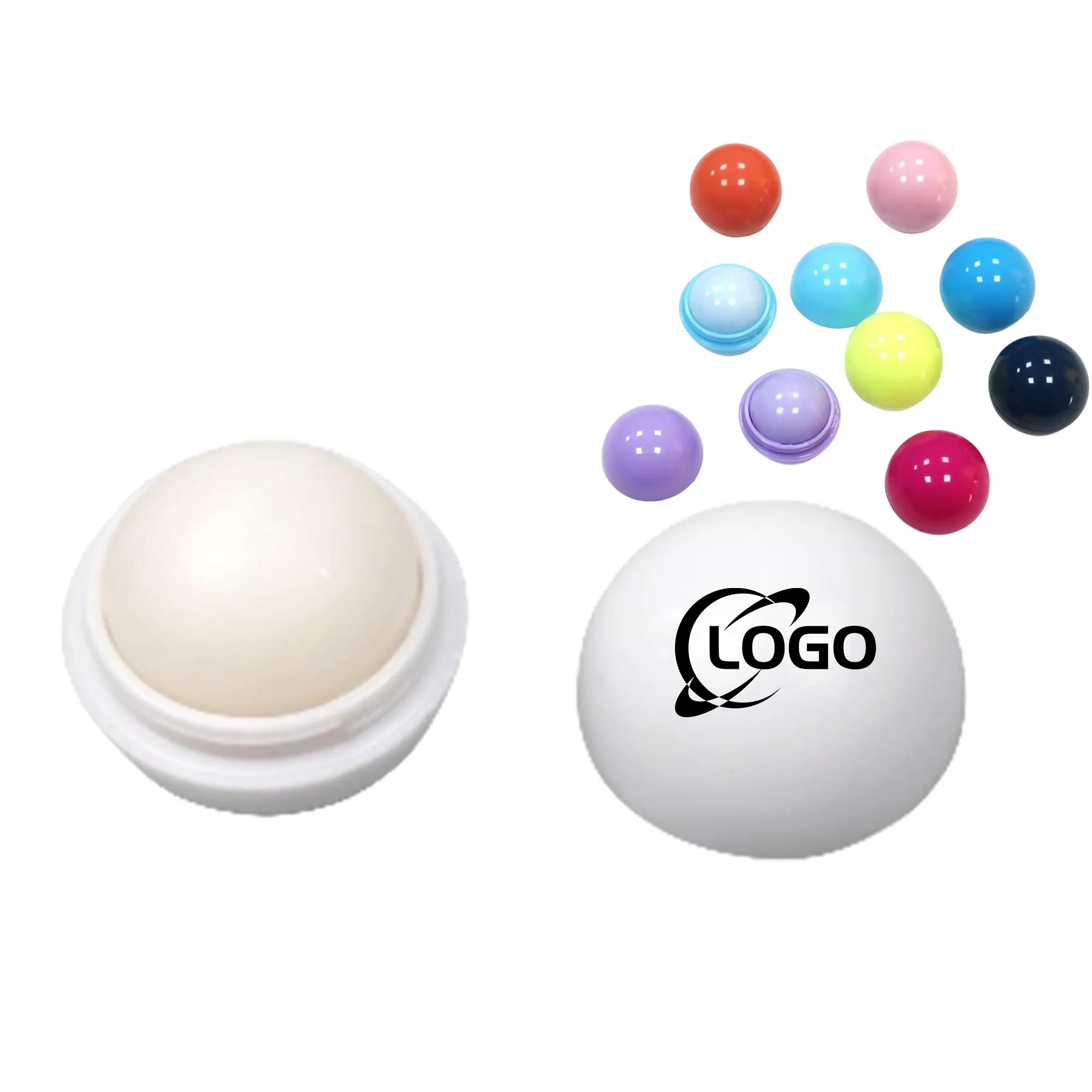 MOQ 50pcs Vanilla-Flavored Round Lip Balm 2