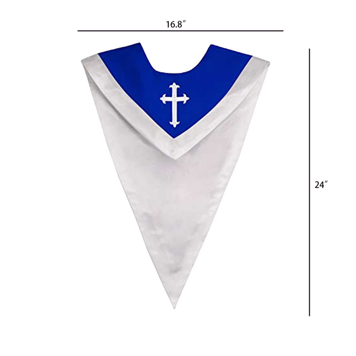 Two-Tone V Shape Sash Choir Stole 5