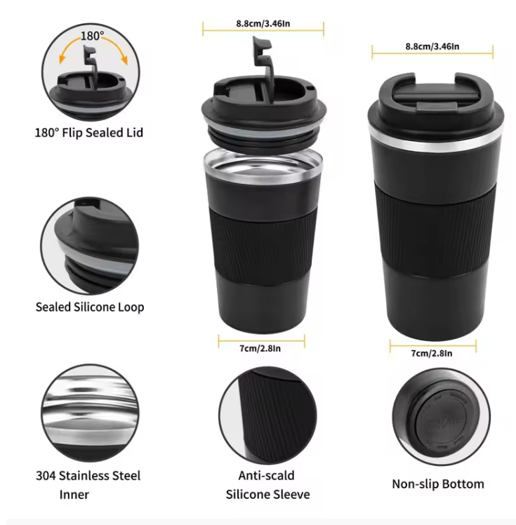 12oz/17oz Stainless Steel Vacuum Coffee Cup 2