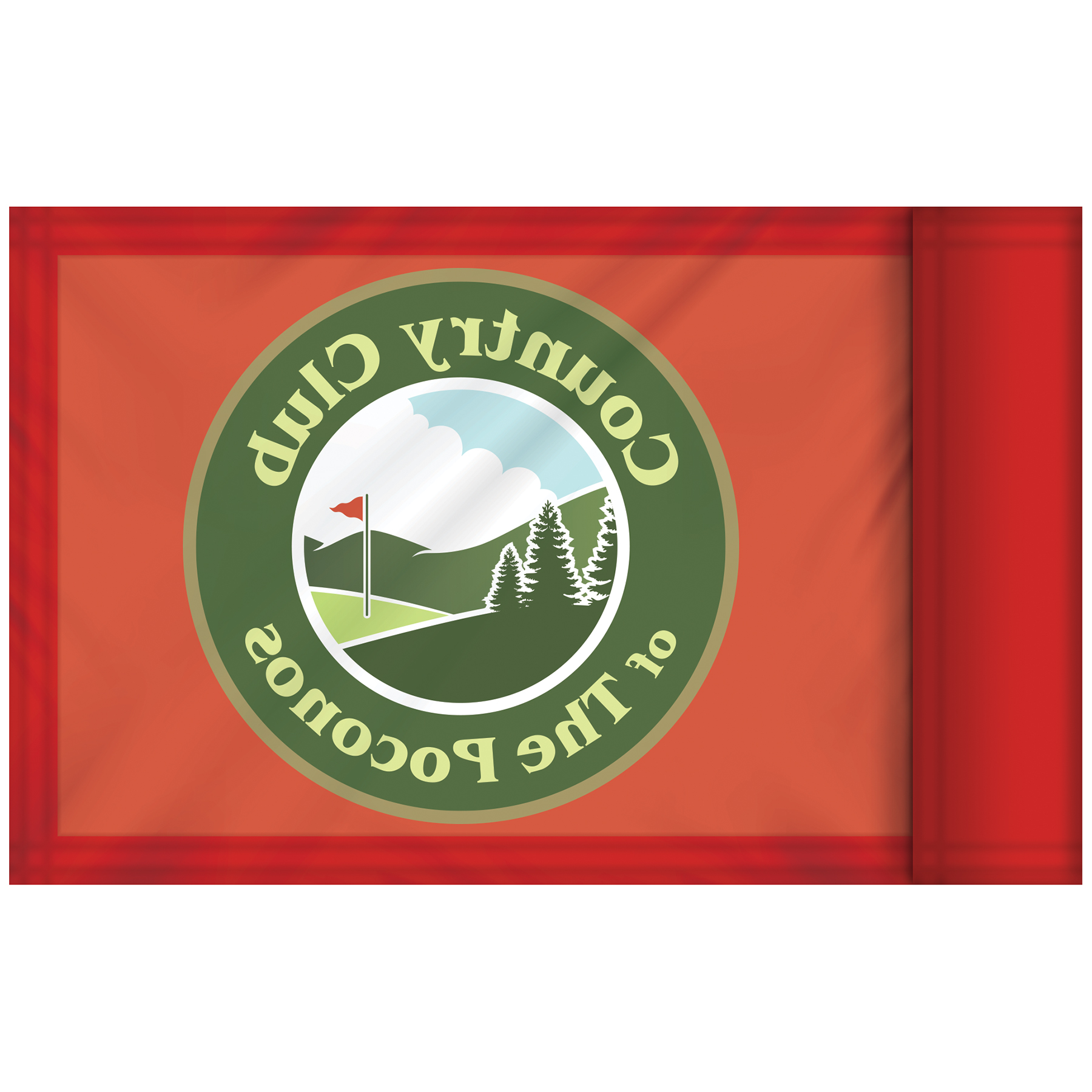 6" x 8" Single Reverse Golf Flag with Tube 1