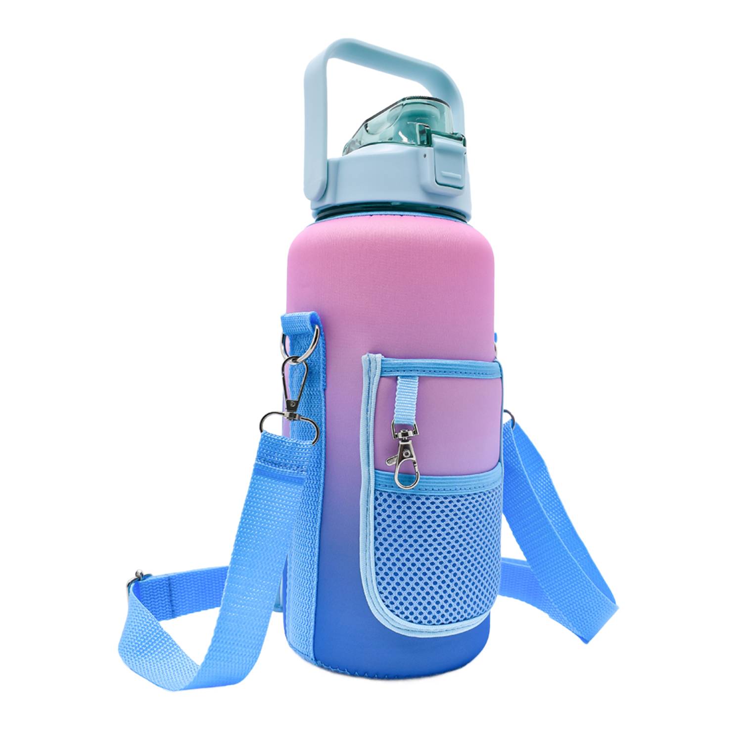 Neoprene Bottle Carrier Sleeve with Adjustable Strap, 40 oz., custom koozie with logo imprint 3