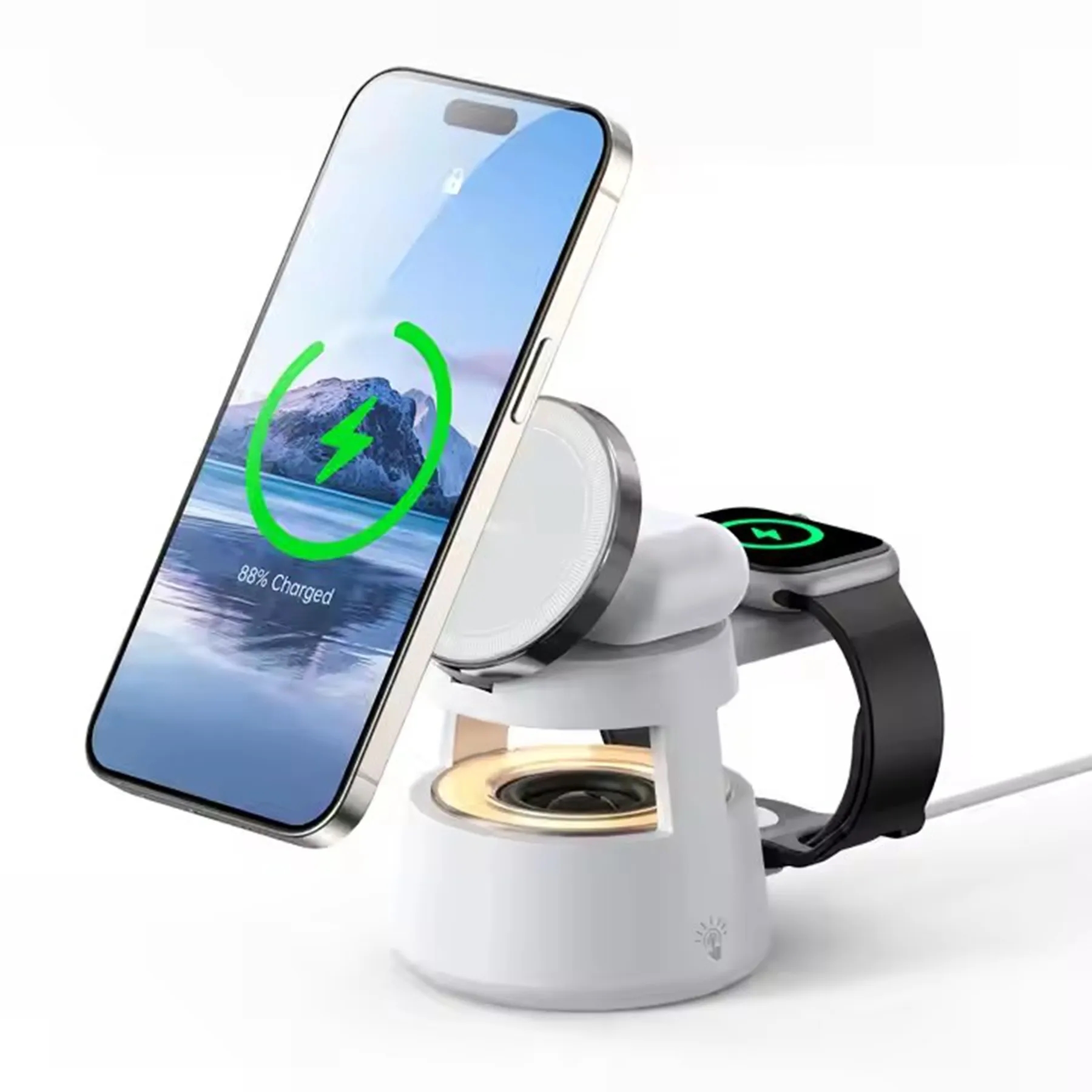 Multifunction 15W Foldable Magnetic Wireless Charger Speaker 12