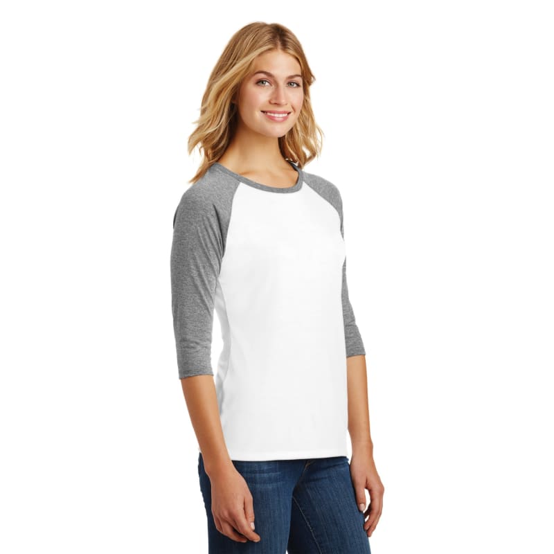 District Women's Perfect Tri 3/4-Sleeve Raglan. 34