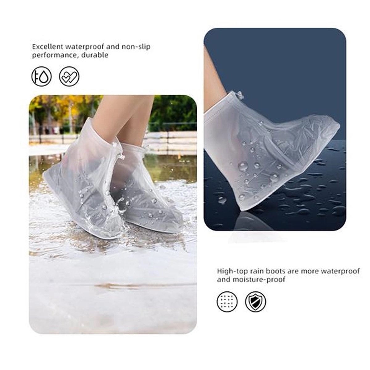 Reusable PVC Waterproof Shoe Cover 3