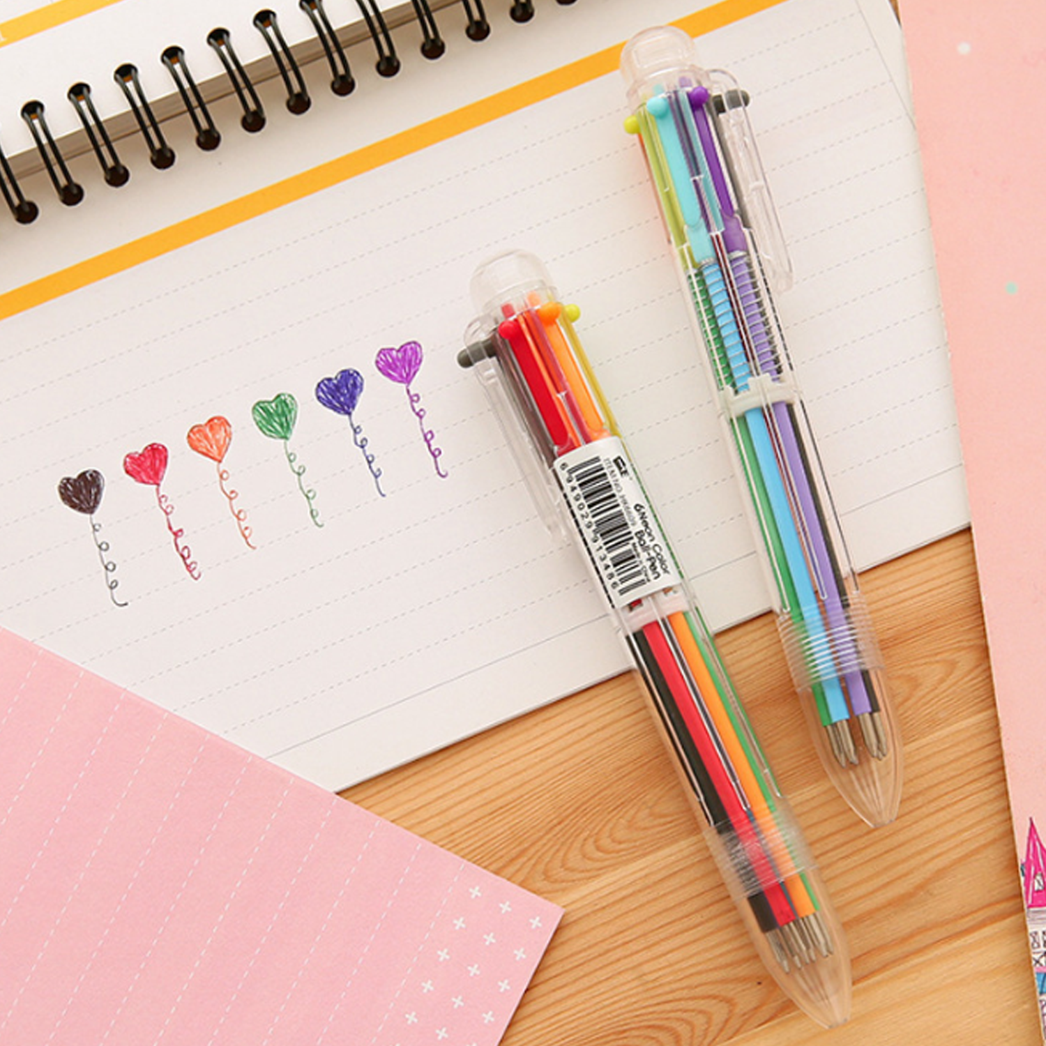 Creative transparent six color integrated ballpoint pen 4