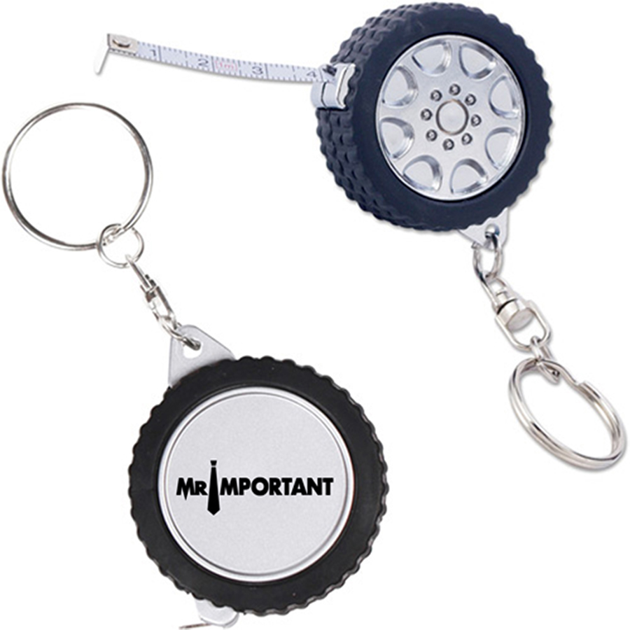 Tire Shape Measuring Tape Key Holder 1