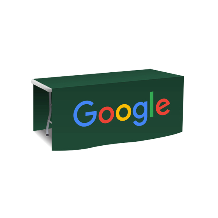 72 in. x 88 in. PolyKnit™ Table Drop (Full Color Logo) 48