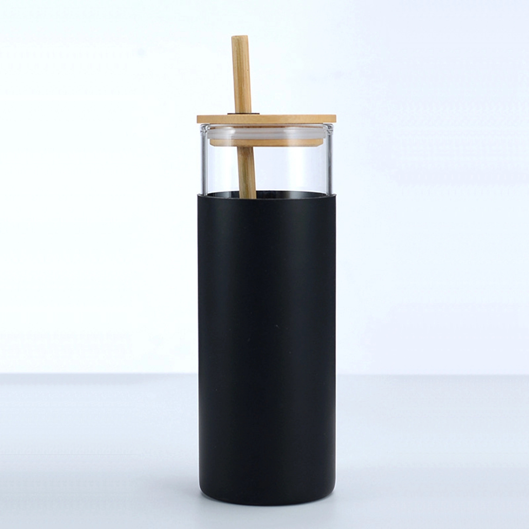 17 Oz. Glass Water Bottle with Bamboo Lid & Straw 14