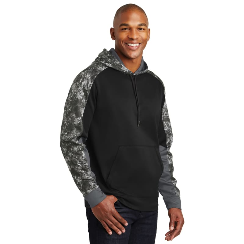 Sport-Tek Sport-Wick Mineral Freeze Fleece Colorblock Hooded Pullover., custom hoodie or sweatshirt with logo imprint 19