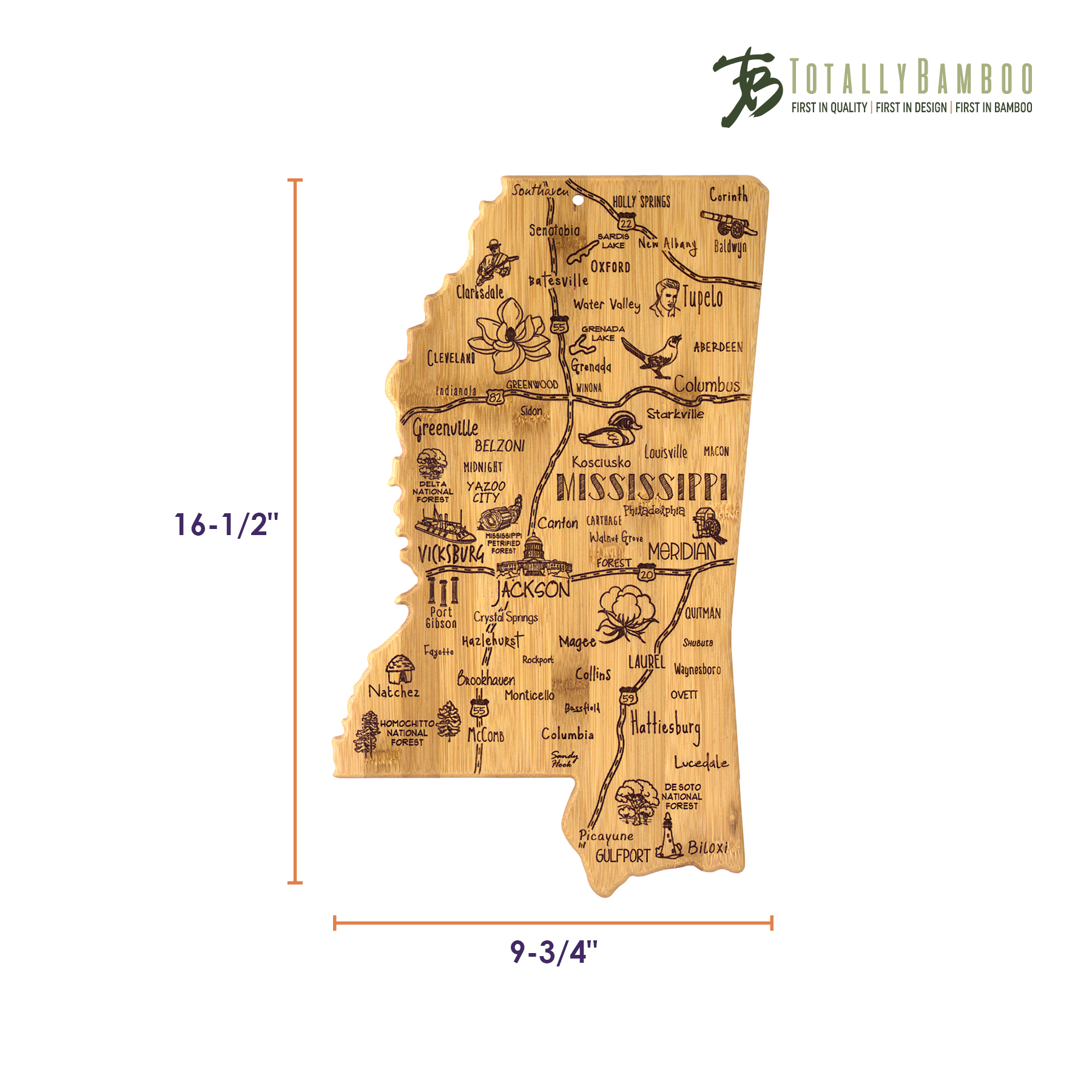 Destination Mississippi Cutting & Serving Board 4