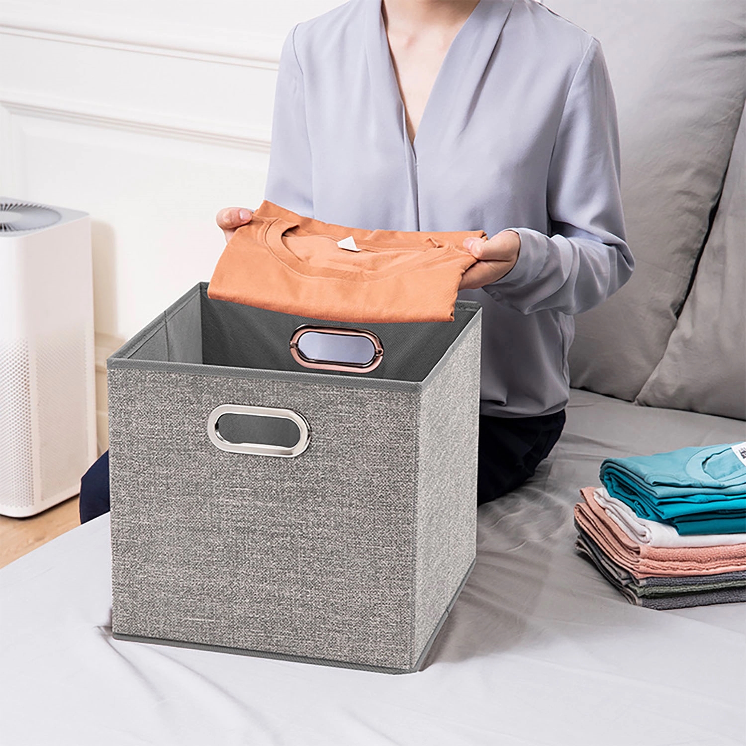 Fabric Metal Buckle Storage Box 3