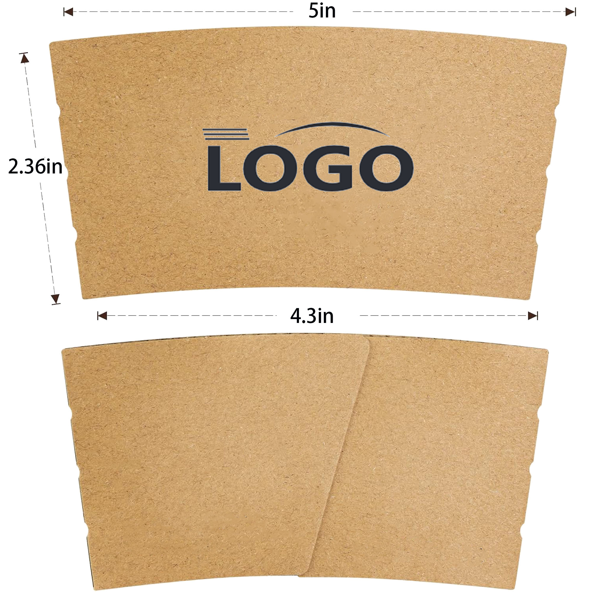 Coffee Cup Sleeves Disposable Double-wall Paper Hot Cold 9