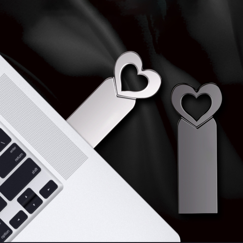 Heart Shape Metal USB Flash Drive 6