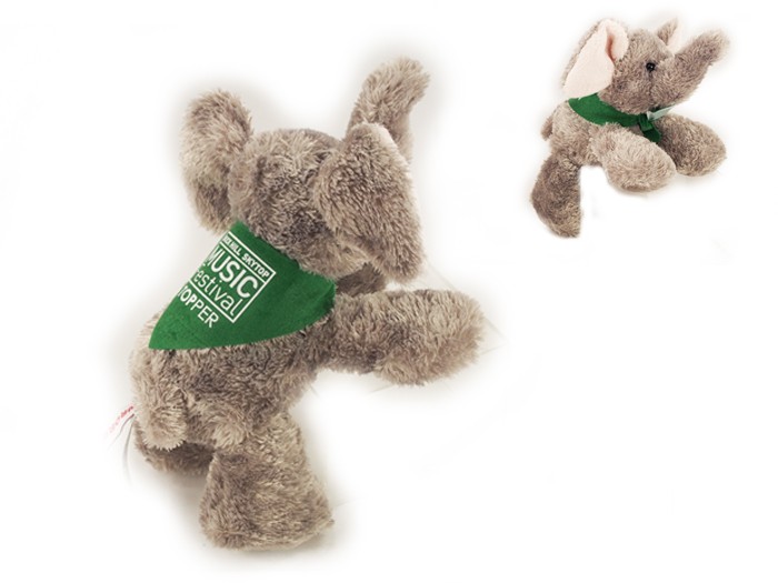 8" Ellie the Elephant with bandana and one color imprint 2