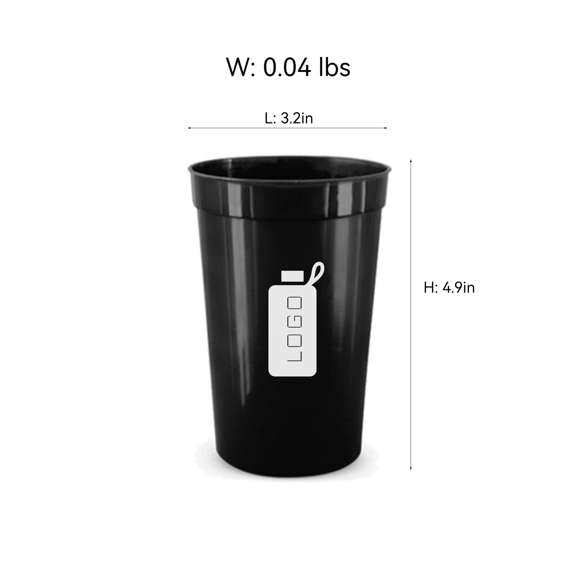 MOQ 50pcs Custom 12oz Stadium Cup 3