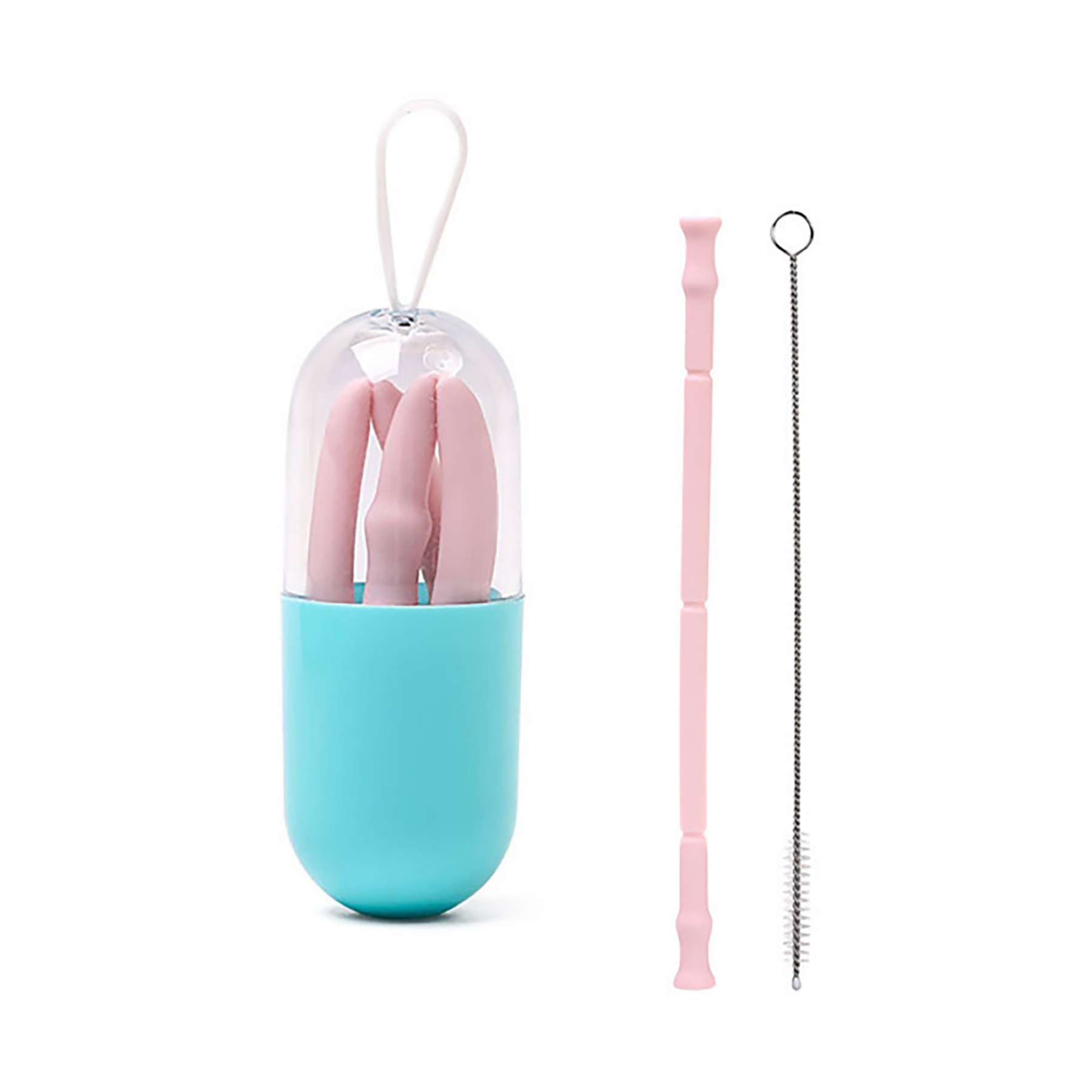 Collapsible Eco Silicone Drinking Straw With Case 3