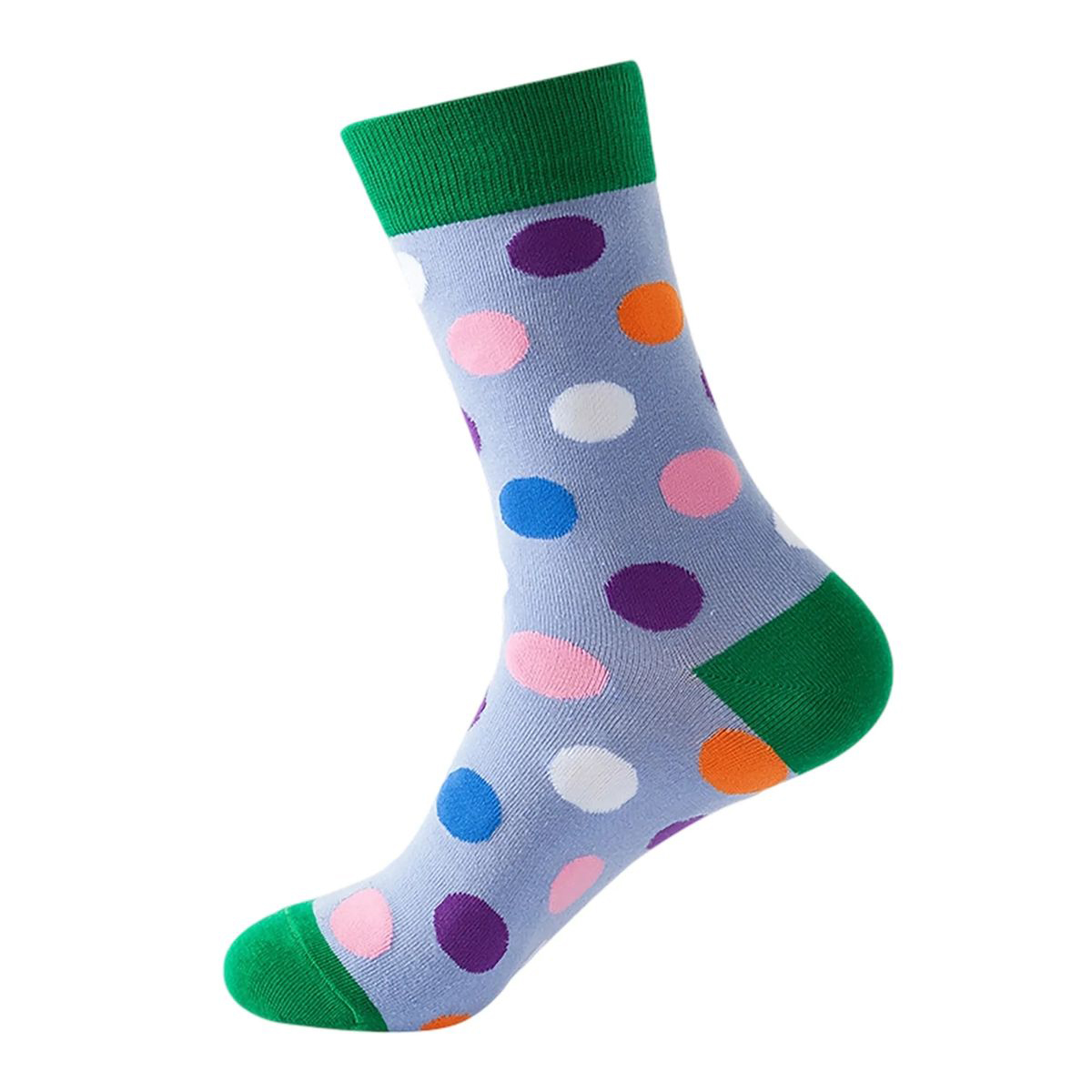 Cotton Crew Socks with Jacquard Pattern 6
