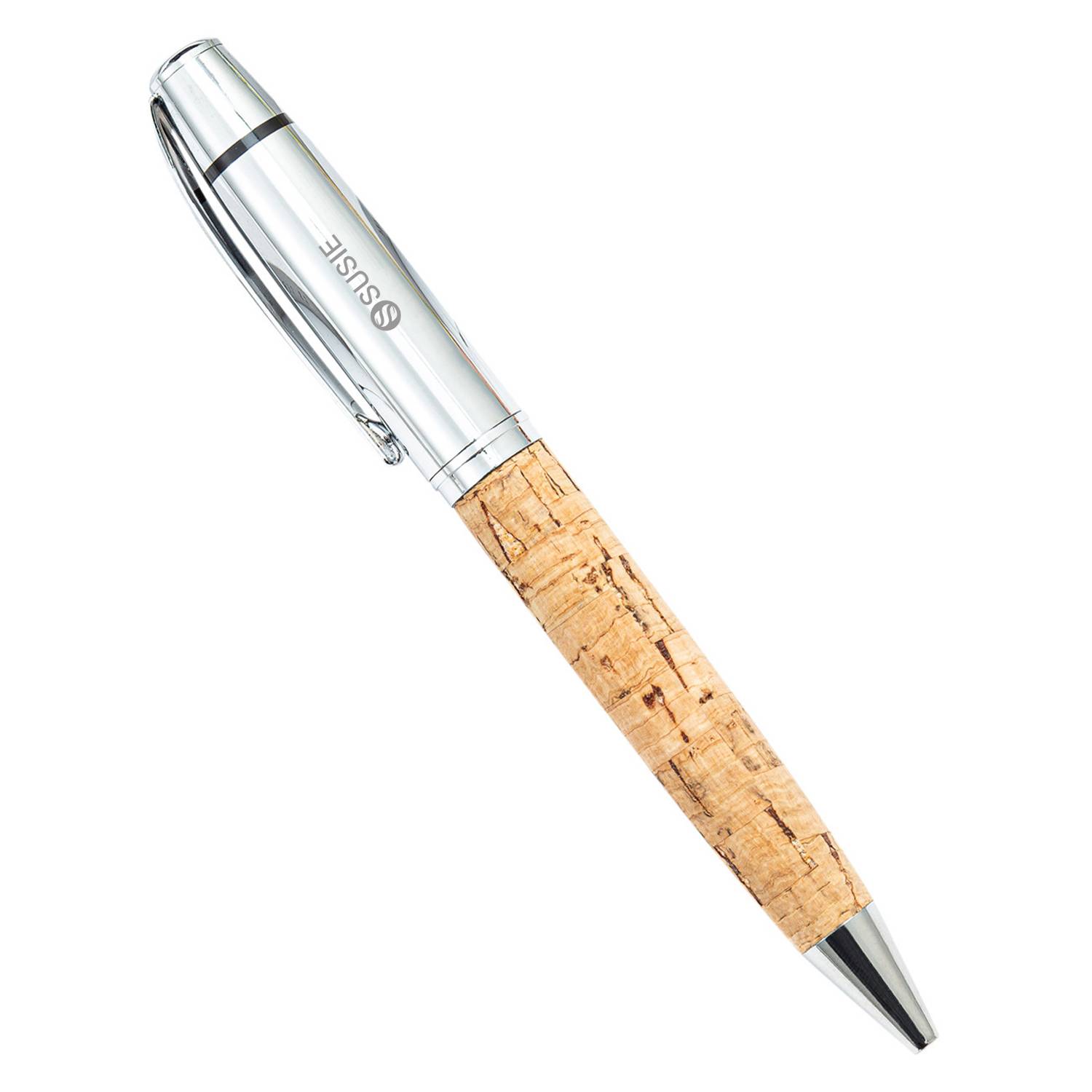Creative Wood Grain Metal Rotating Ballpoint Pen