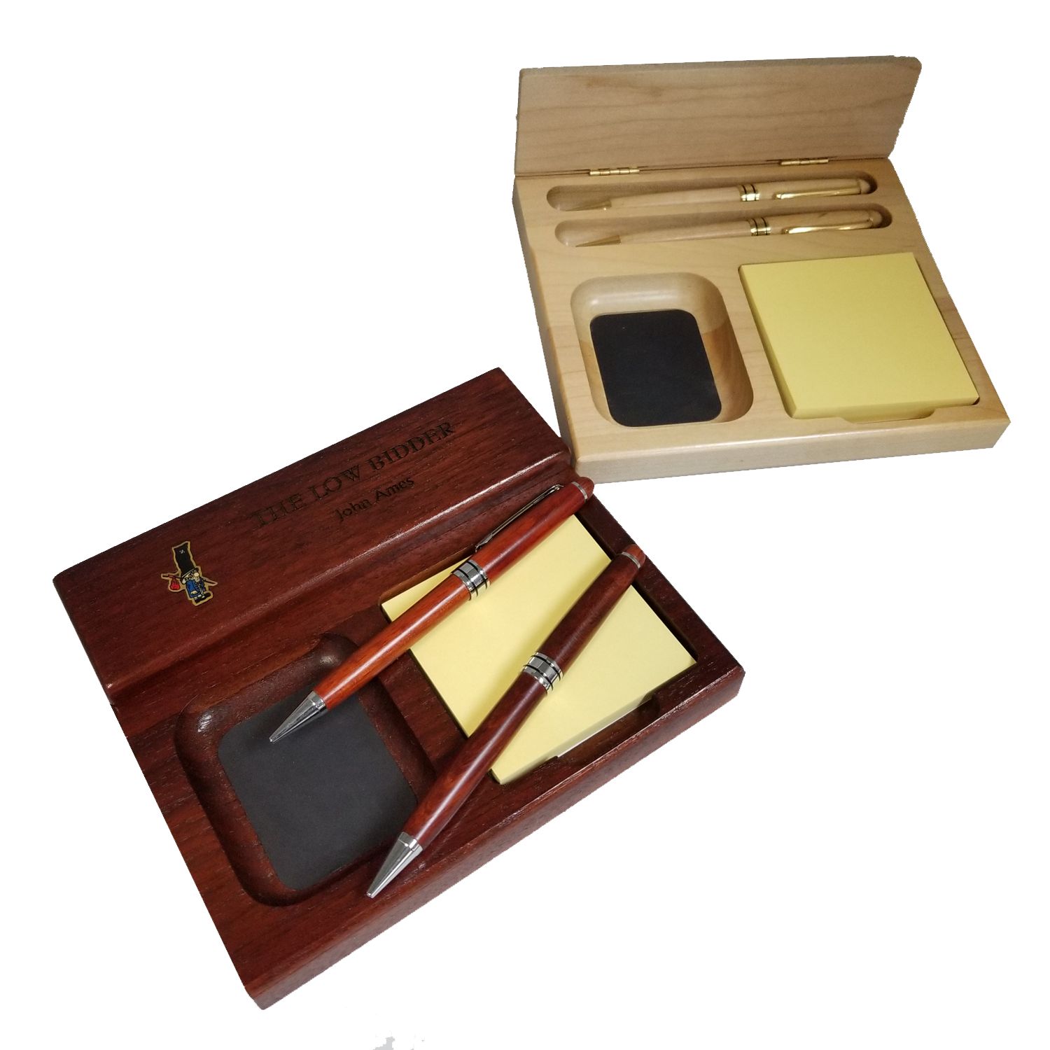 Wood Pen & Pencil Memo Set 4