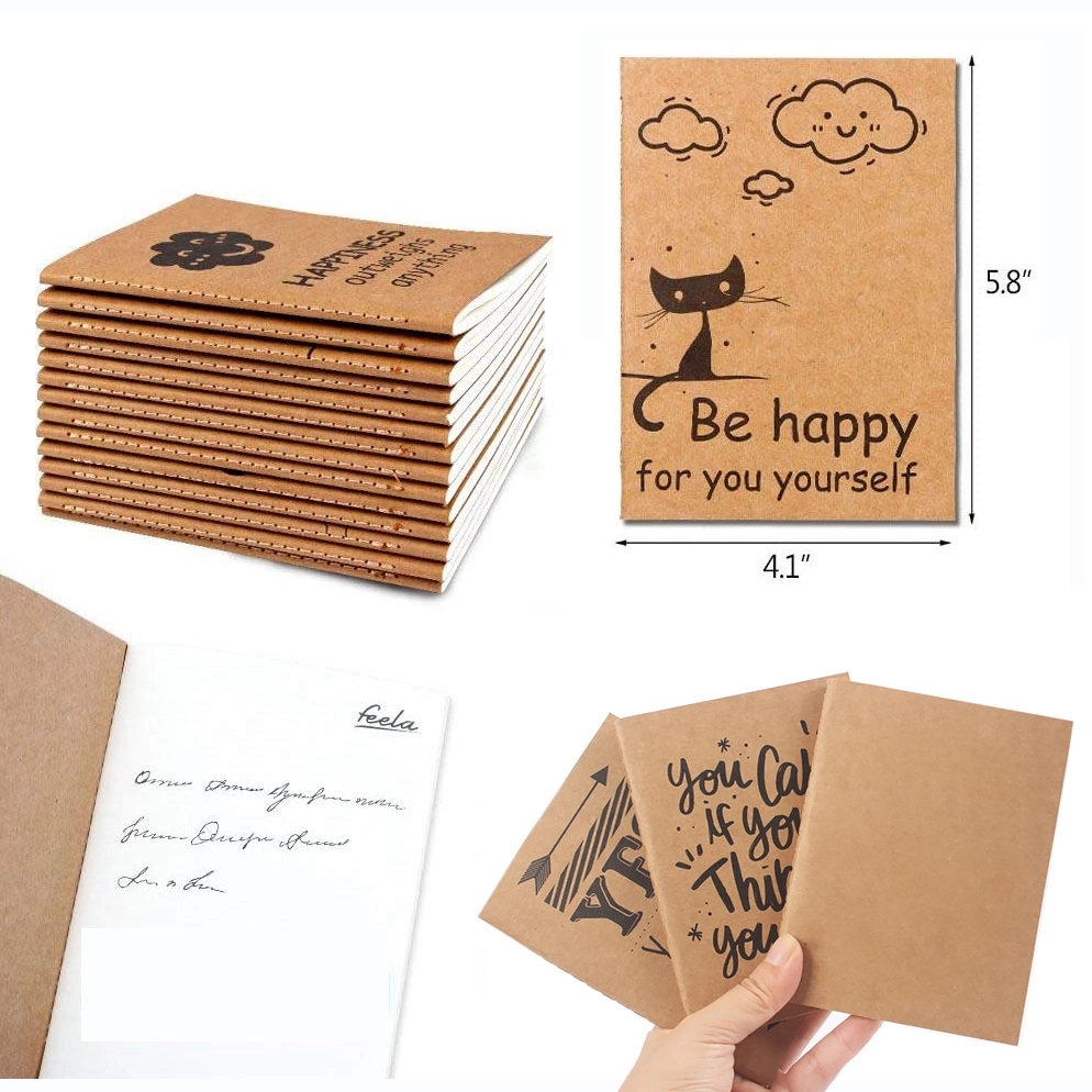 Custom Logo A6 Kraft Paper Cover Small Book 5
