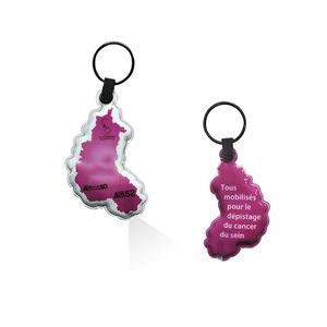 Custom Map Themed Keychain LED Flashlight 12