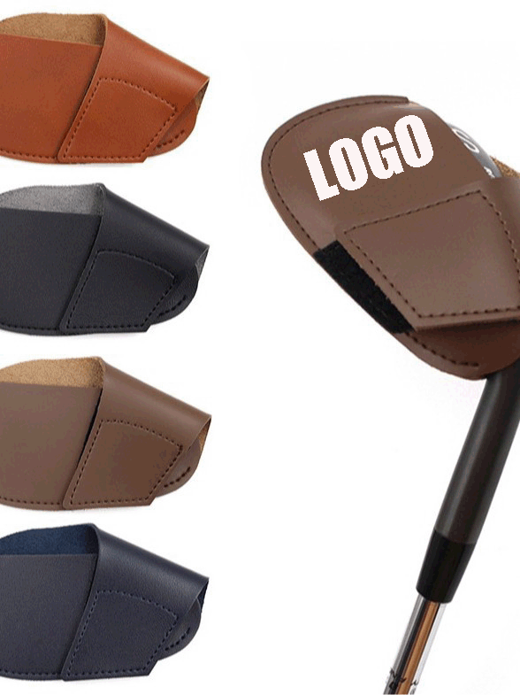 Leather Golf Iron Head Covers Set / PU Leather Golf Club Head Cover 1