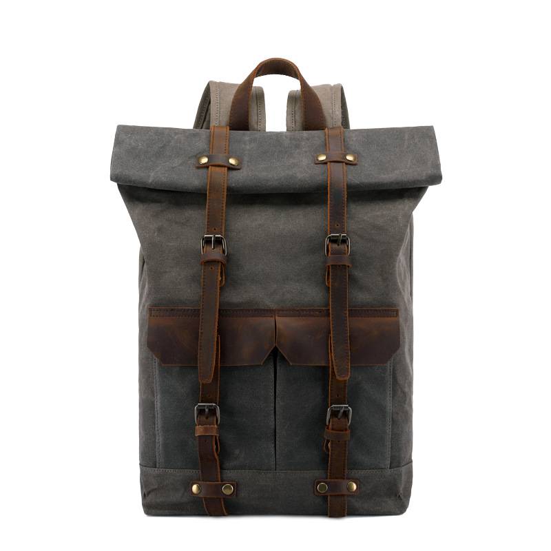 Waterproof Waxed Canvas Backpack for Men 7