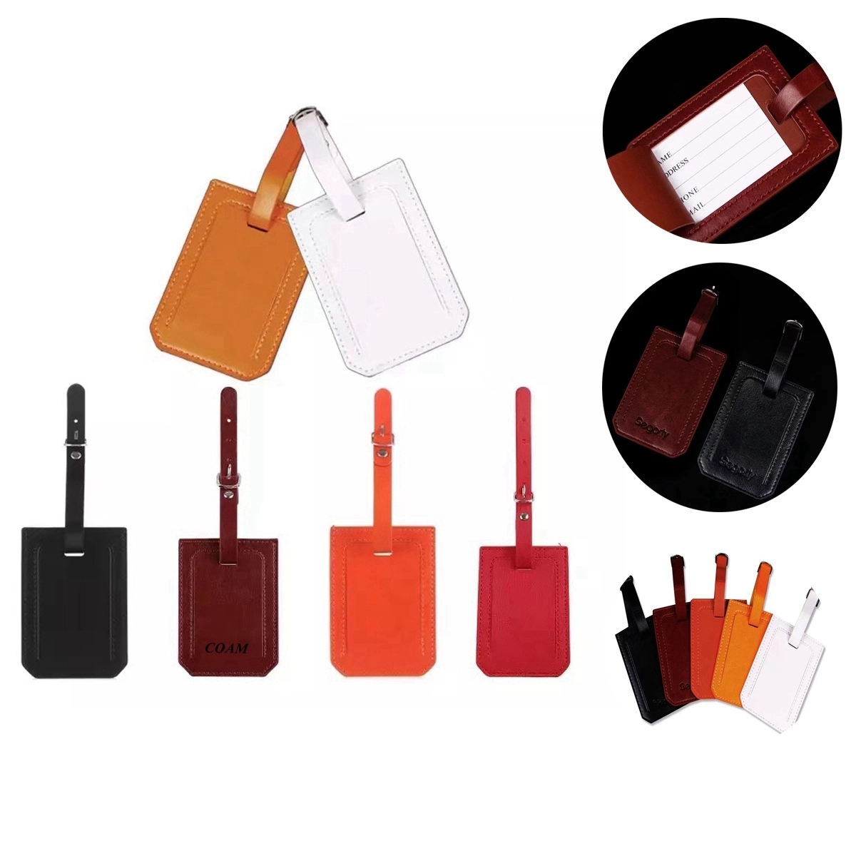 Pu Leahter Luggage Tags 3